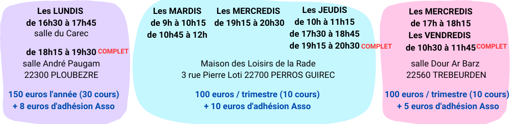 Les cours collectifs de yoga en associations - salles communales