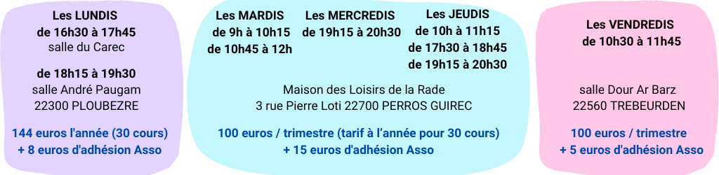 Les cours collectifs de yoga en associations - salles communales